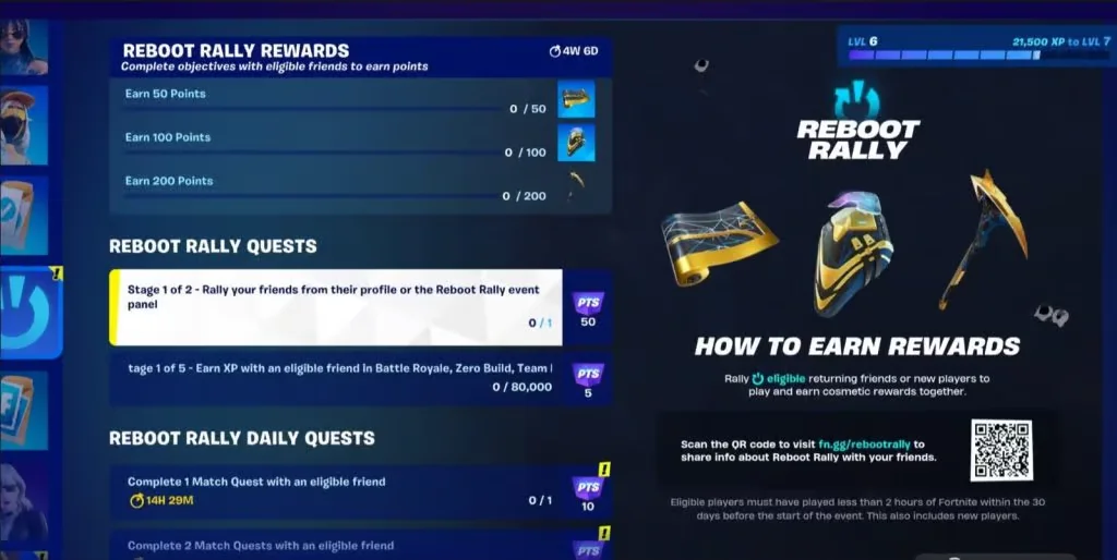 Fortnite Reboot Rally Quests