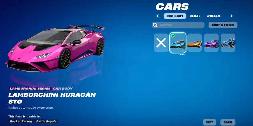 Lamborghini in Fortnite